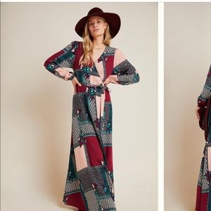 Anthropologie Virginia Wrap Maxi Dress XS